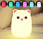 Cartoon silicone lamp clapping lamp colorful night lamp