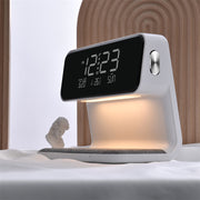 Creative 3 In 1 Bedside Lamp Wireless Charging LCD Screen Alarm Clock