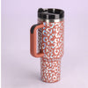 40oz Insulated Tumbler with Handle & Straw – Spill-Proof Stainless Steel Travel Mug