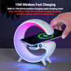 Smart G Lamp Night Light Bluetooth Speaker Wireless Charger LED RGB Alarm Clock